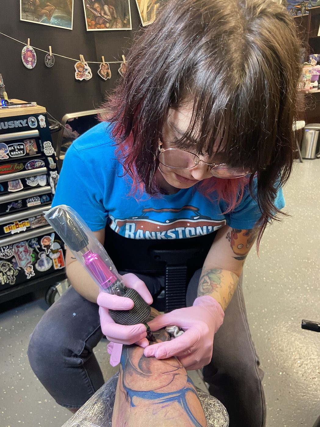 17-contining work on applying colors to skin Work done by tattoo artist Jenna Haas